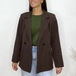 Blazer cruzada marrón