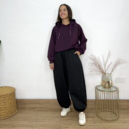 Pantalón sport bombacho negro